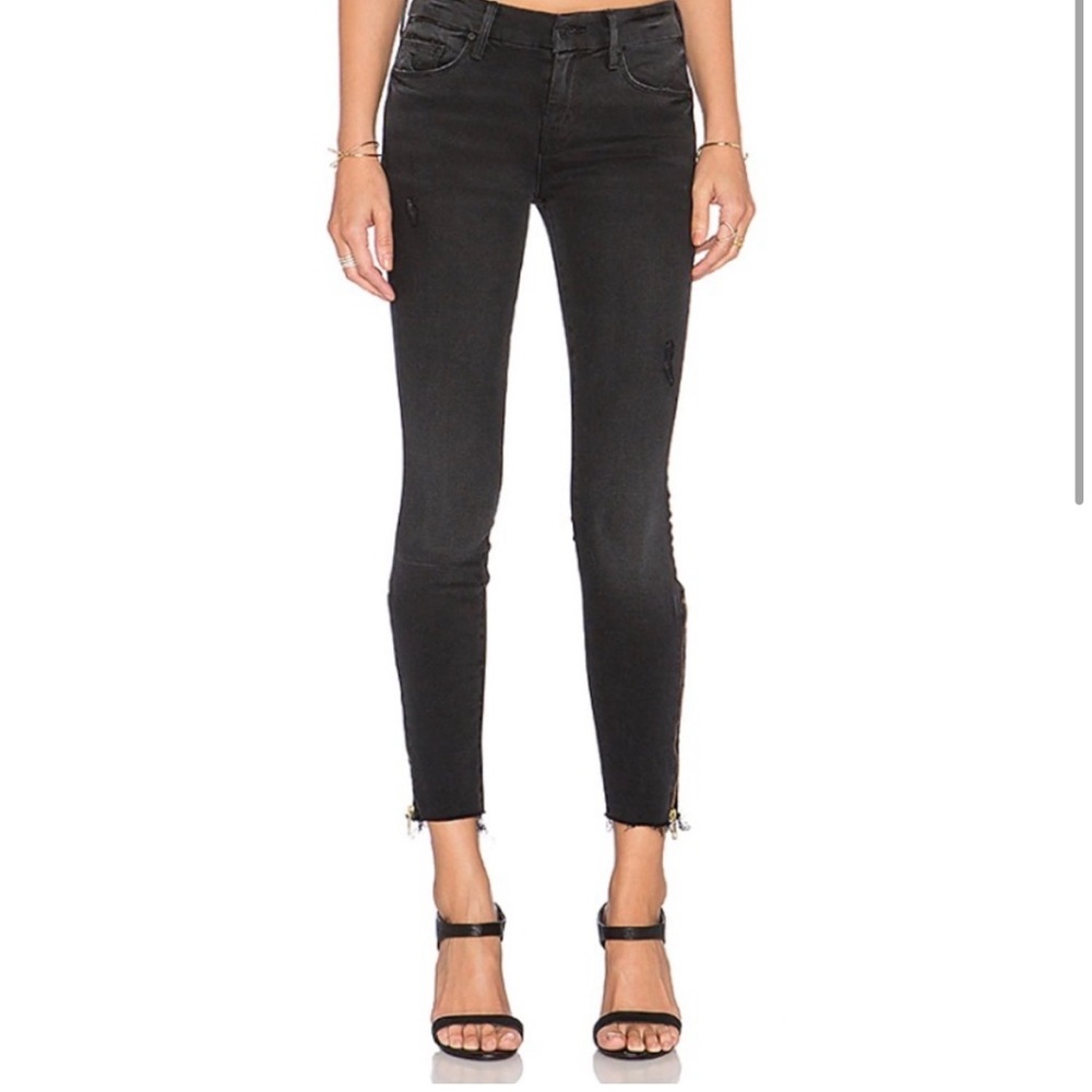 Mother Looker Zip Fray Wait Until Dark jeans NWOT * Host Pick *
